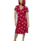 90’s Eddie Bauer Red Floral Wrap Dress (L/XL)