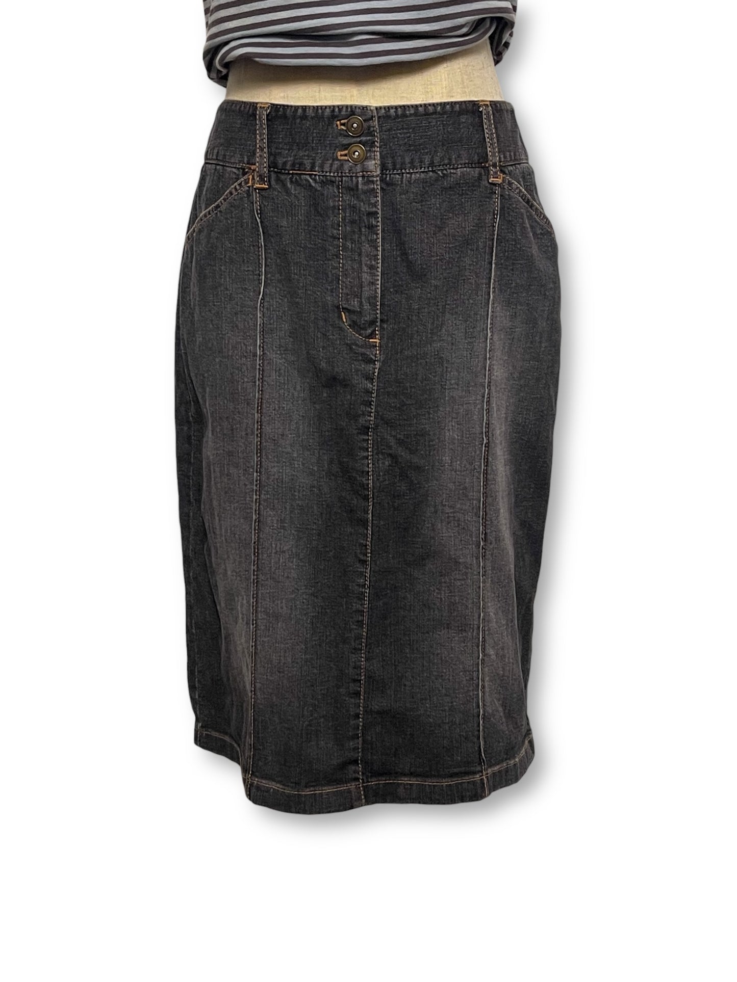 90’s/Y2K Denim Pencil Skirt (M)