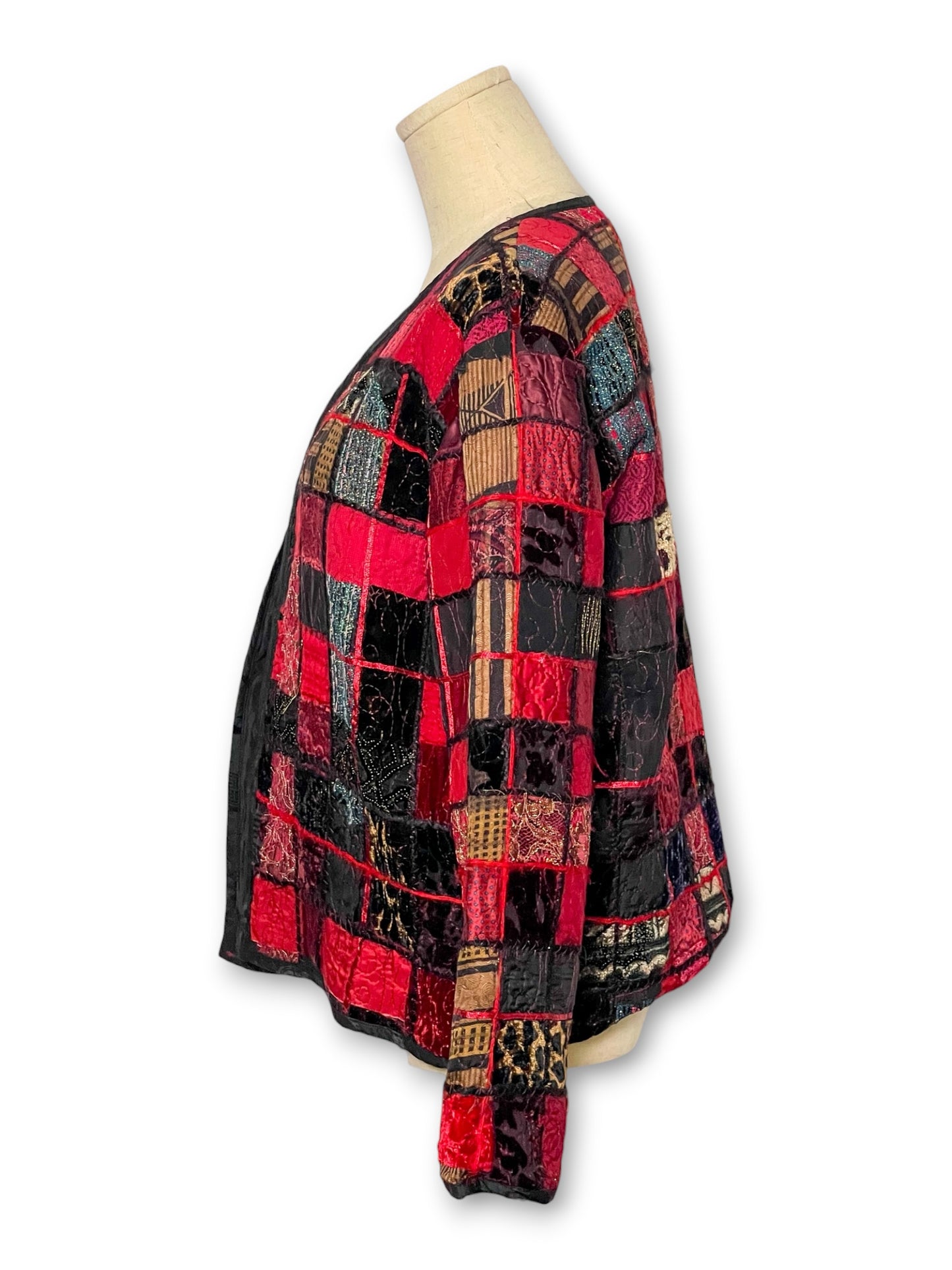 90’s Patchwork Tapestry Cardigan (L)
