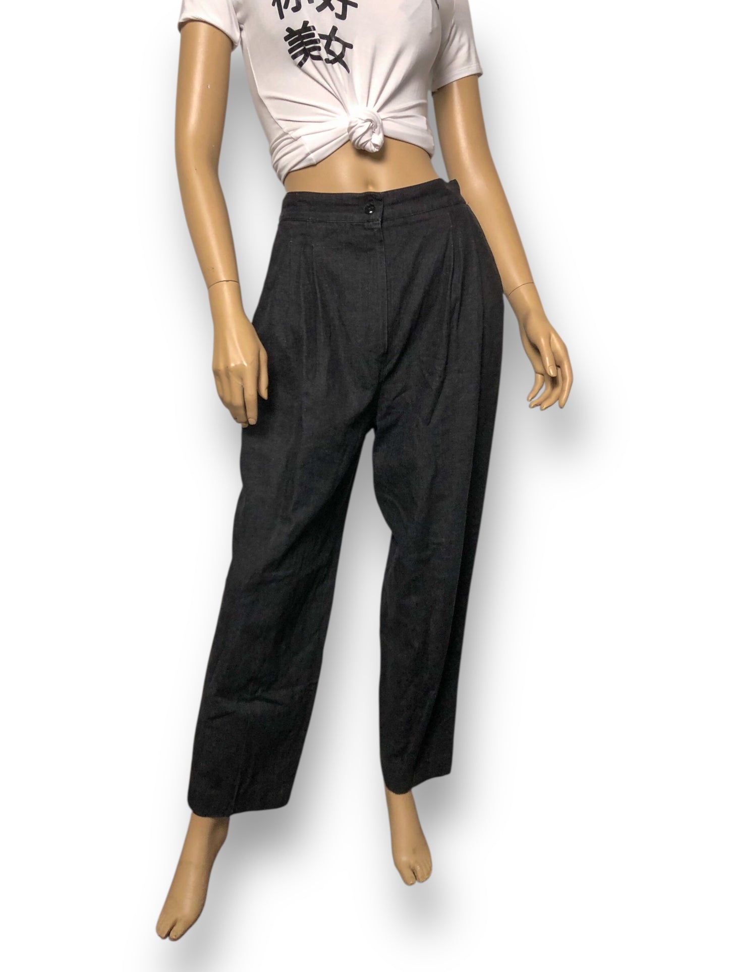 80’s/90’s Lorch Black Pleated Trousers (L/XL)