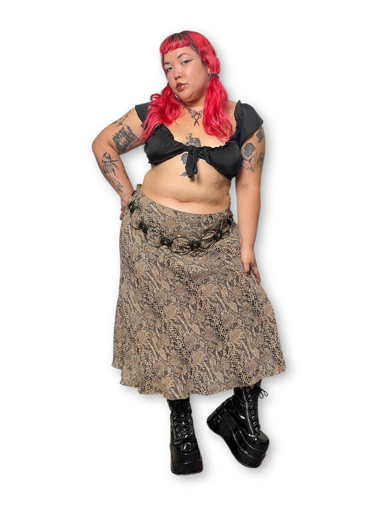 Y2K Snake Print Skirt (3X)
