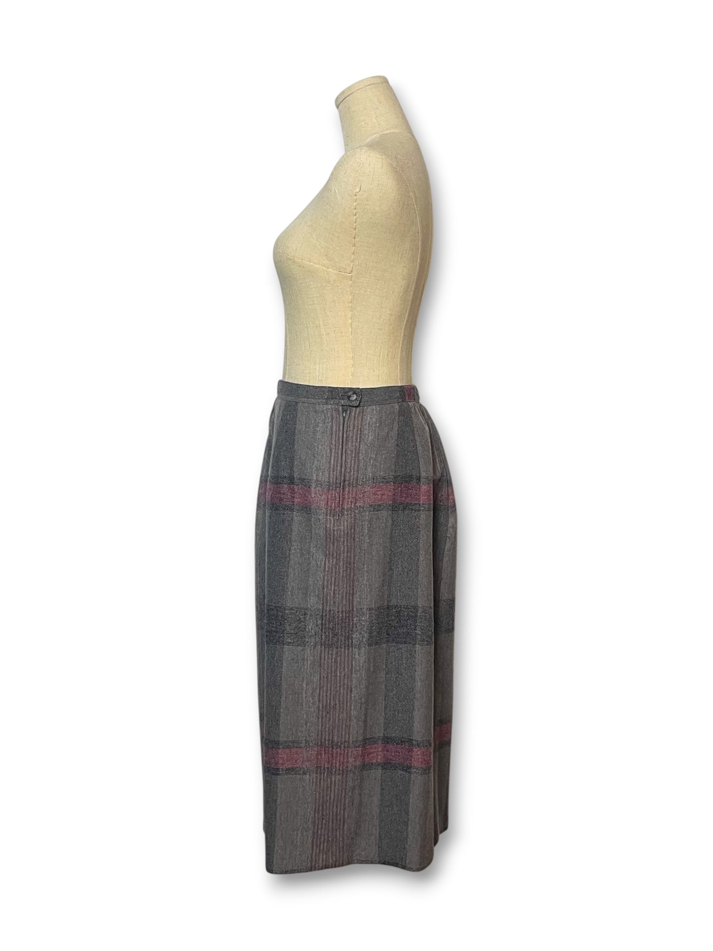 80’s Plaid Pleated Skirt (S/M)