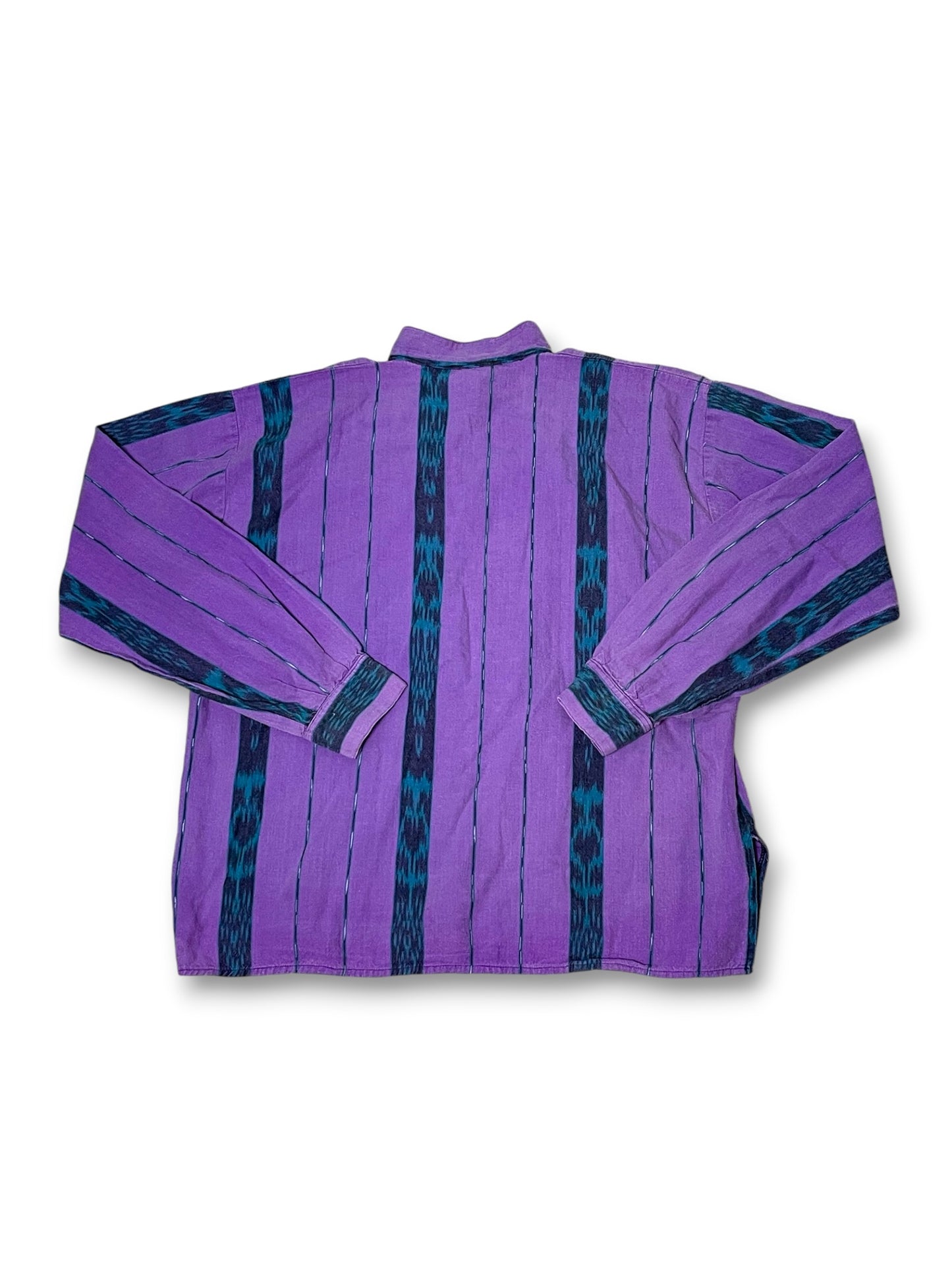 90’s/Y2K Purple Southwestern Print Shirt (L)