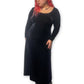 90’s Velvet Long Sleeve Maxi Dress (XL)