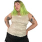 Y2K JM Collection Cream Floral Lace Tank Top (XL)