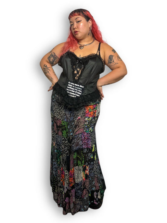 90’s Ruby ‘n’ Style Patchwork Floral Paisley Maxi Skirt (XL/2X)