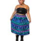90’s Boho Retro Print Skirt (1X)