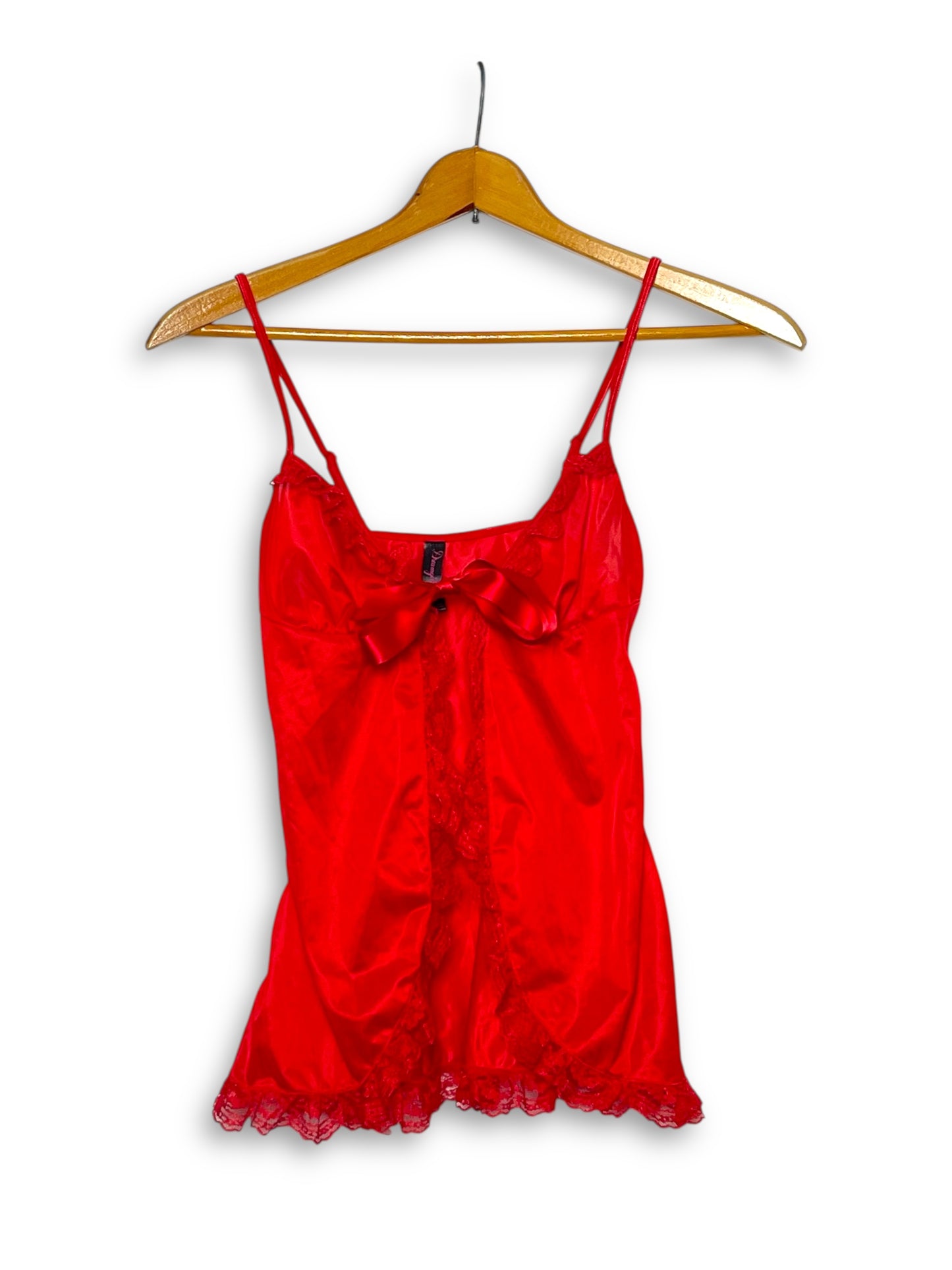 Y2K Dreamgirl Red Babydoll Tank Top (S)