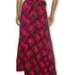 Vintage Magenta Floral Maxi Skirt (M)