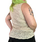 Y2K JM Collection Cream Floral Lace Tank Top (XL)