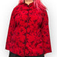 Y2K Elementz Red Floral Print Blazer (2X)