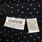 90’s/Y2K Chico’s Travelers Black and White Polka Dot Skirt (L/XL/2X)