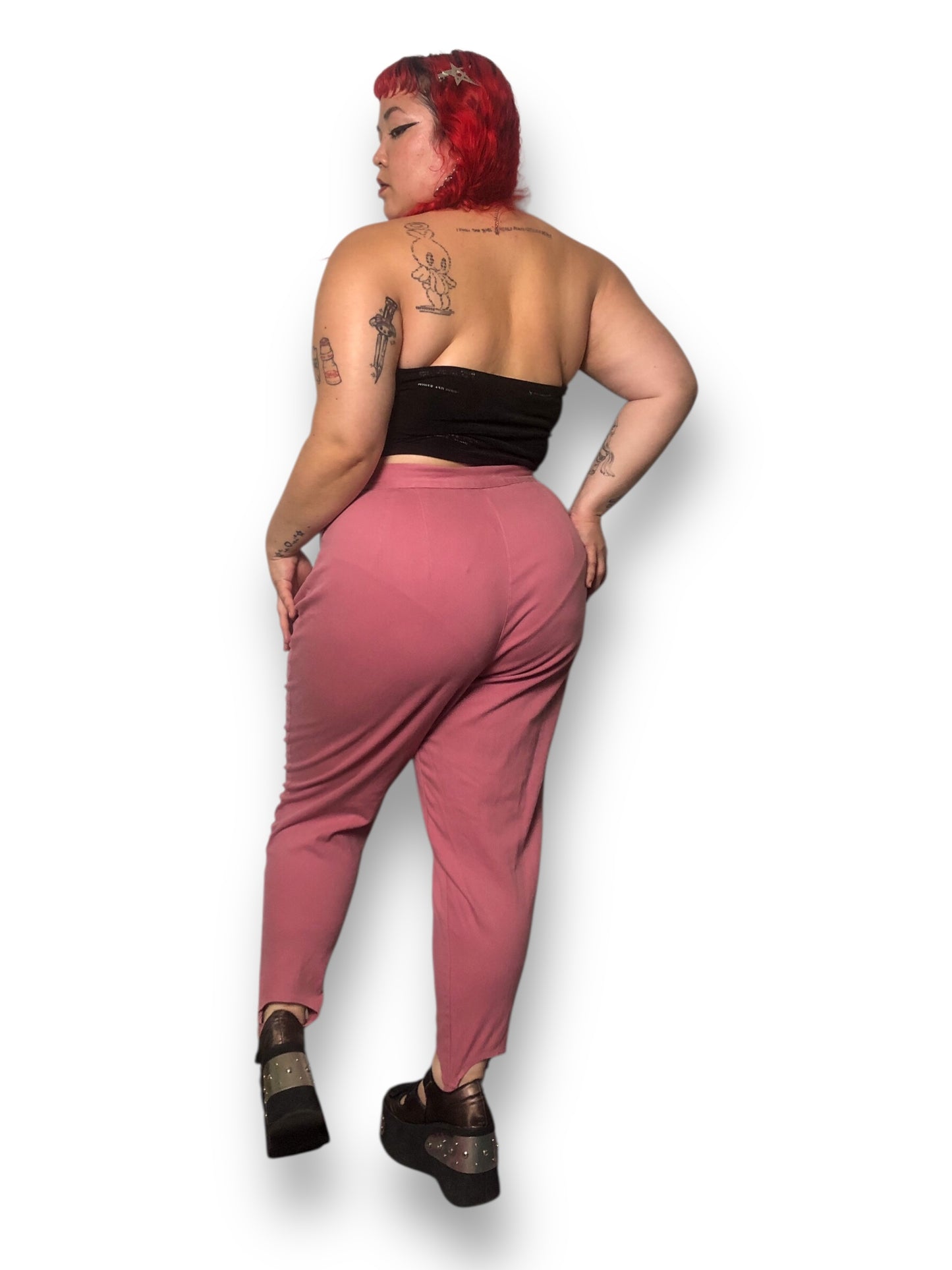 90’s/Y2K Venezia Pink Stirrup Pants (2X)