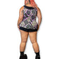 90’s/Y2K Print Pleated Tank Top (XL)