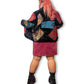 90’s/Y2K Patchwork Velvet Bomber Jacket (XL)