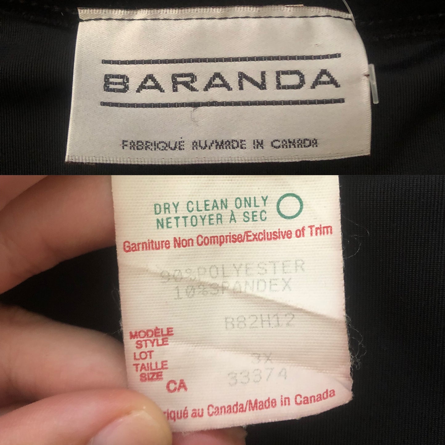 90’s Baranda Black Velvet Shirt (3X/4X/5X)