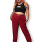 Y2K Joanna Red Faux Suede Pants (3X)