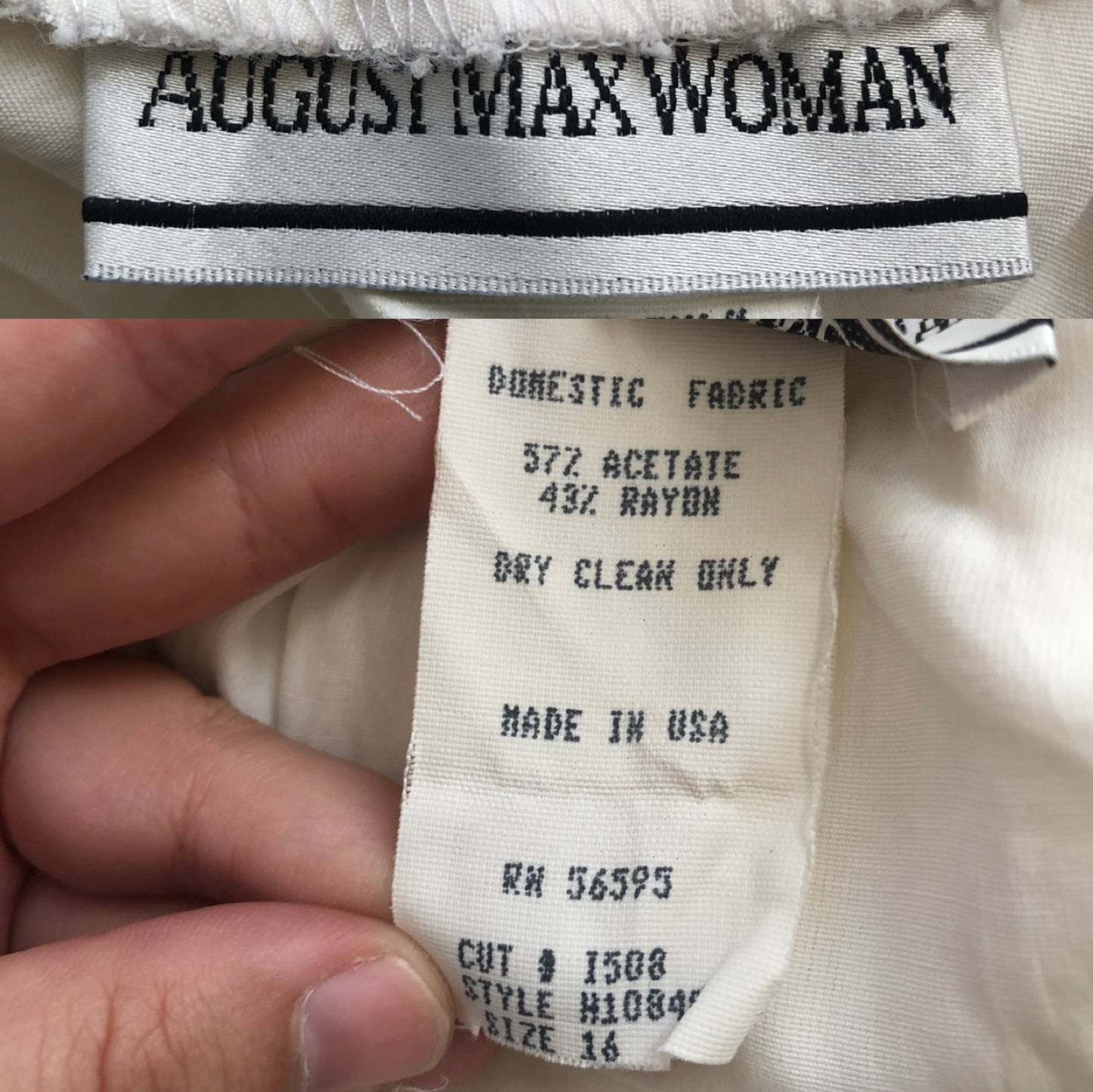 80’s/90’s August Max Woman White Retro Midi Skirt (XL/2X)