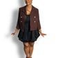90’s Anne Klein Brown Cropped Blazer (L/XL)