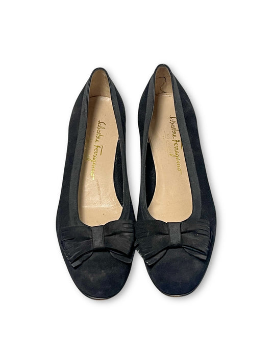 90’s Salvatore Ferragamo Suede Flats (10)