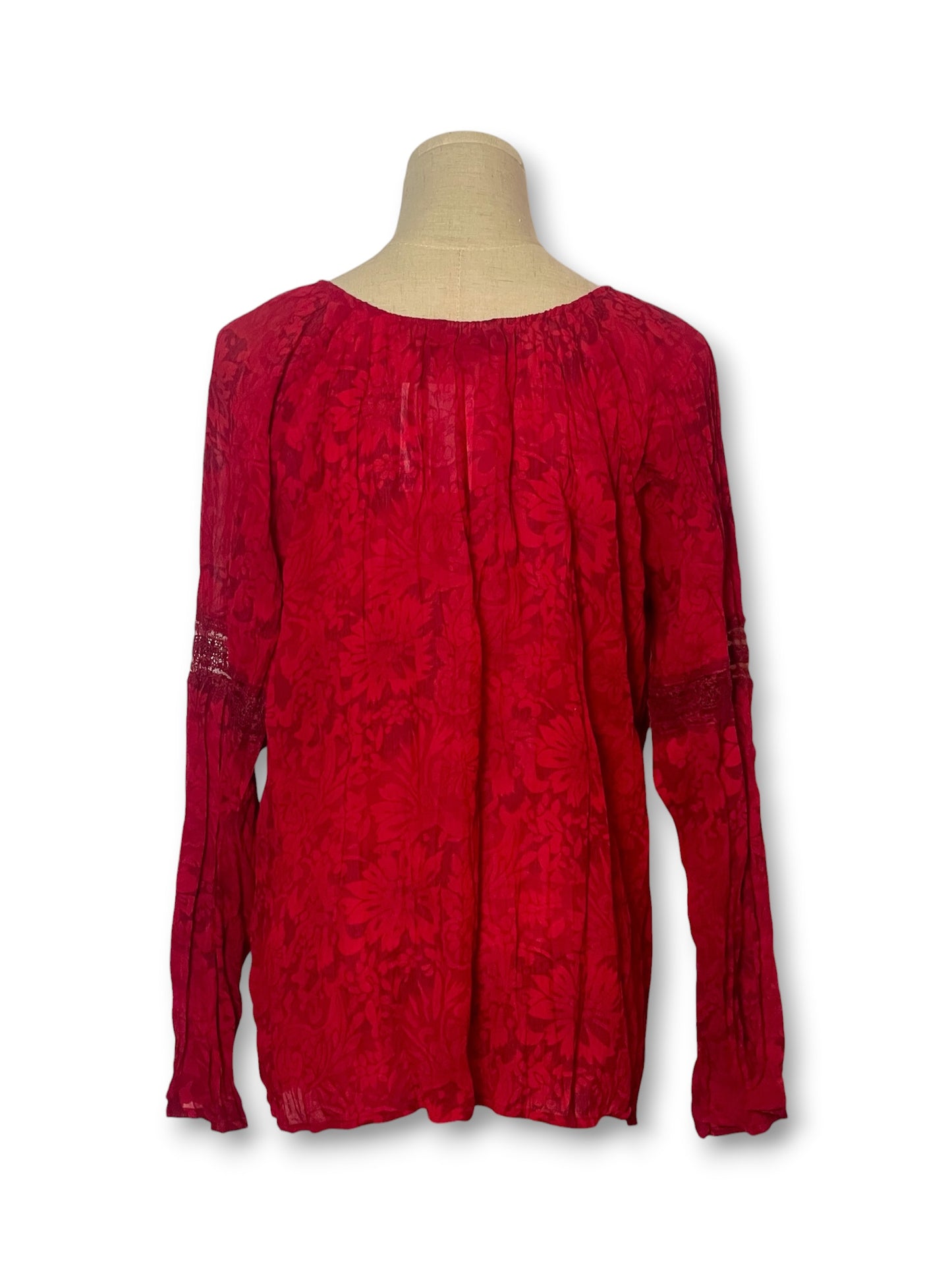 90’s/Y2K Floral Sheer Blouse (M)