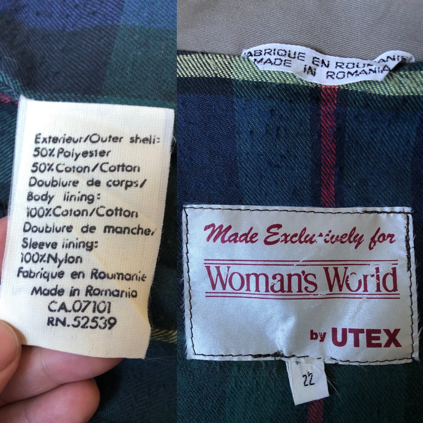 80’s/90’s Woman’s World by Utex Khaki Jacket (2X/3X)