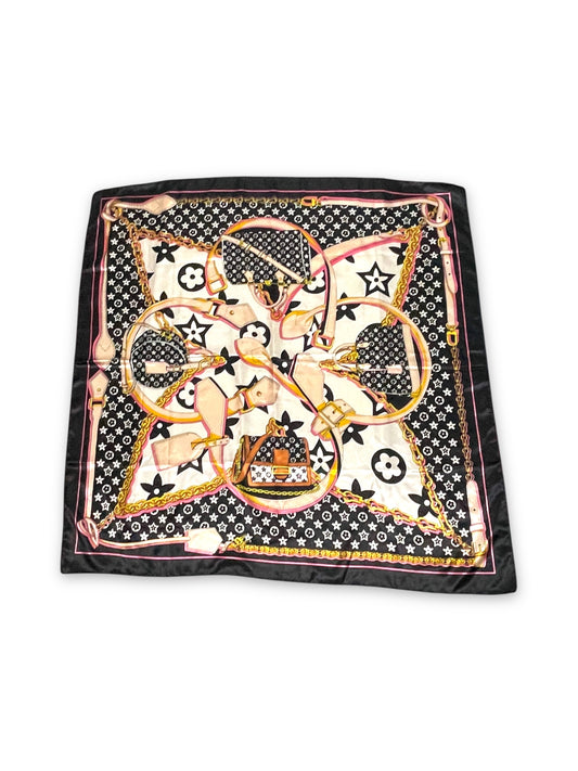 LV Monogram Graphic Print Scarf