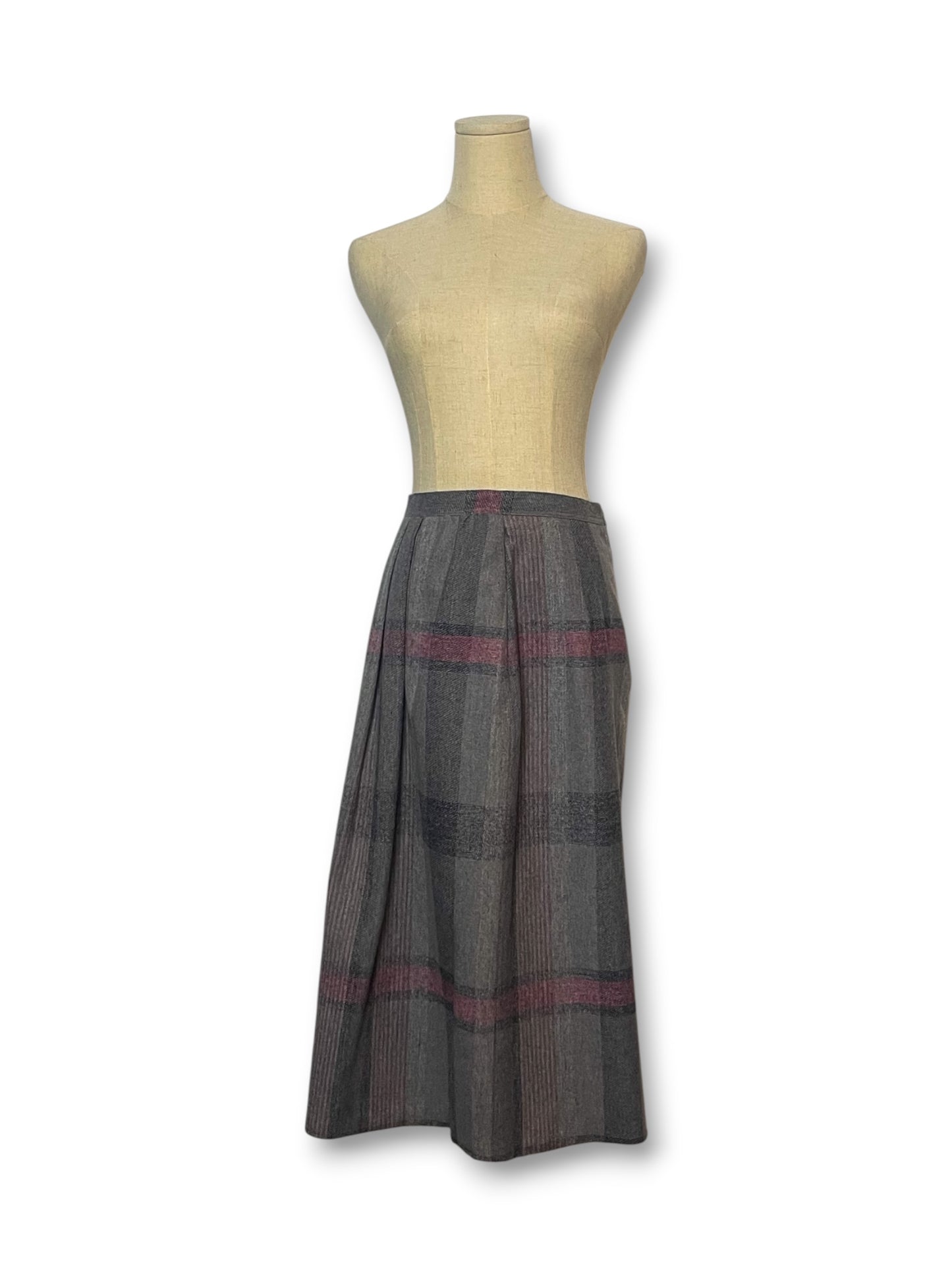 80’s Plaid Pleated Skirt (S/M)