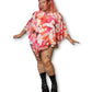 Y2K/Modern Floral Print Poncho Top (5X)
