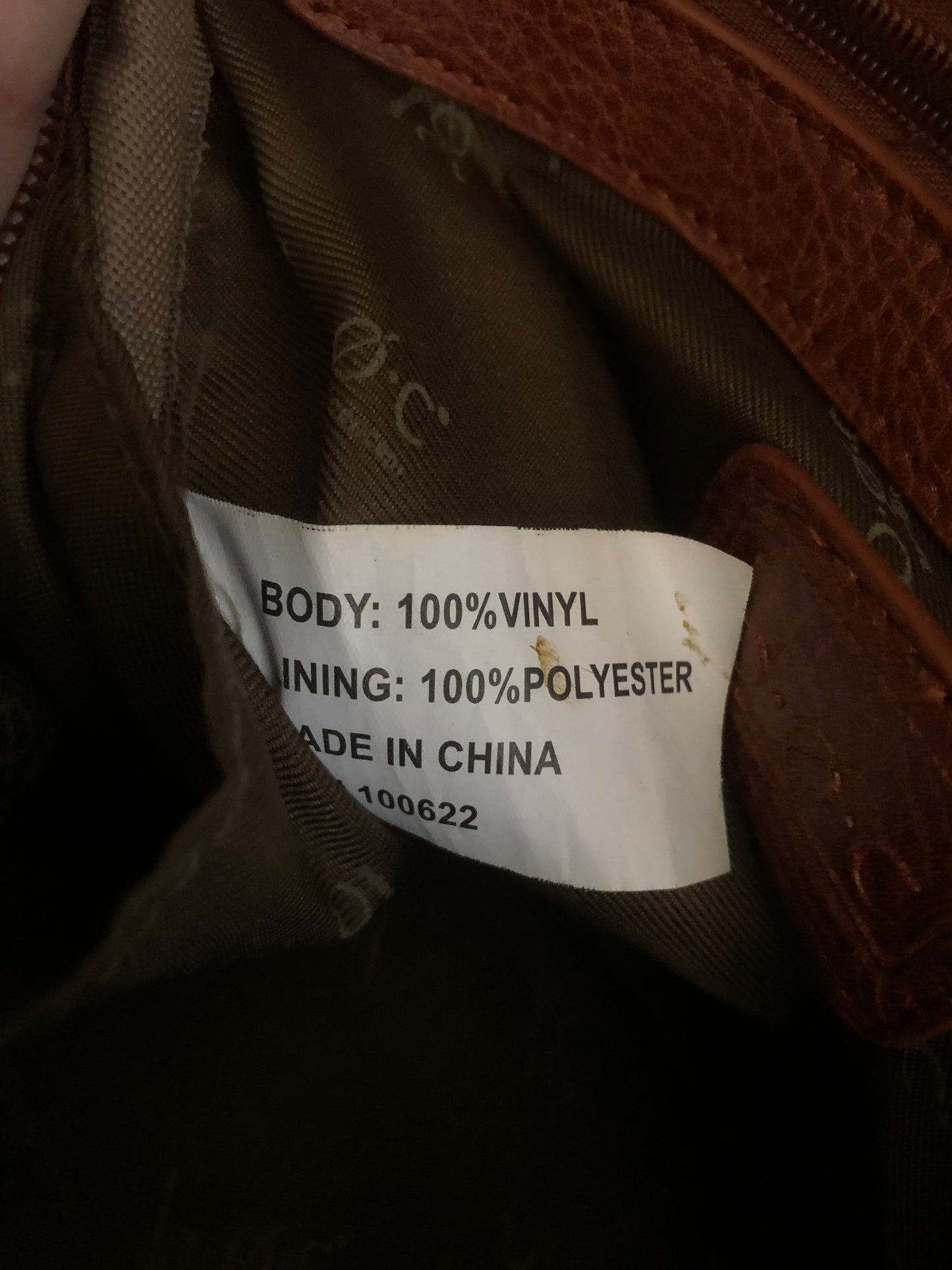 90’s b.o.c. Born Concepts Chestnut Faux Leather Mini Backpack