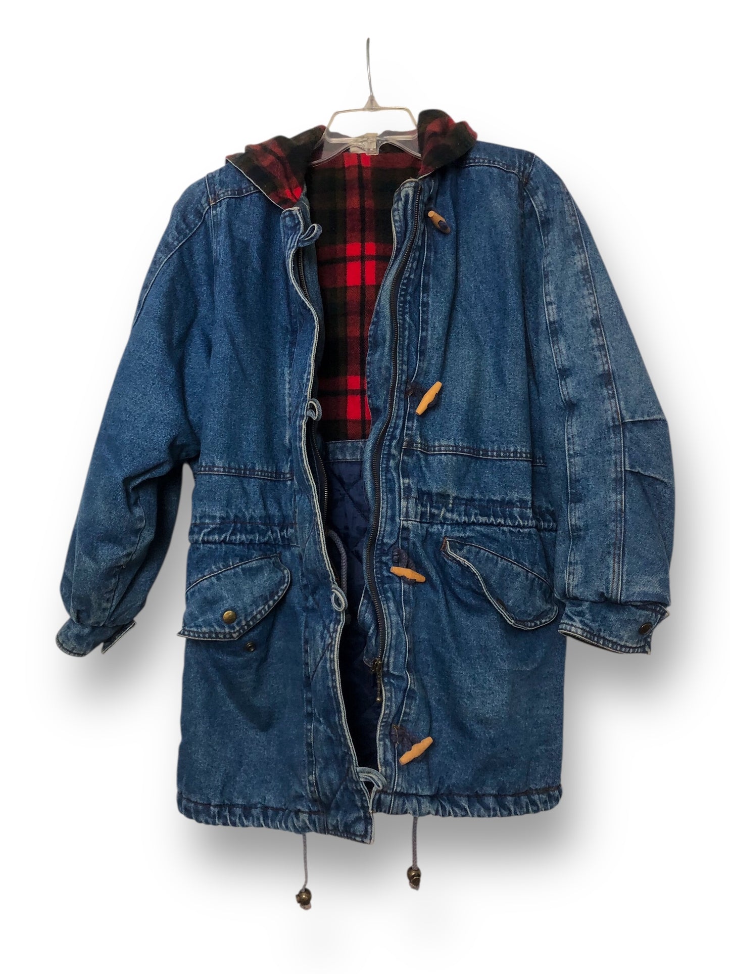 90’s Denim Hooded Jacket (M)