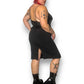 90’s JKLA California Black Pinstripe Pencil Skirt (XL)