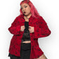 Y2K Elementz Red Floral Print Blazer (2X)