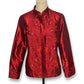 Y2K Chico’s Shiny Ruby Red Blouse (L)