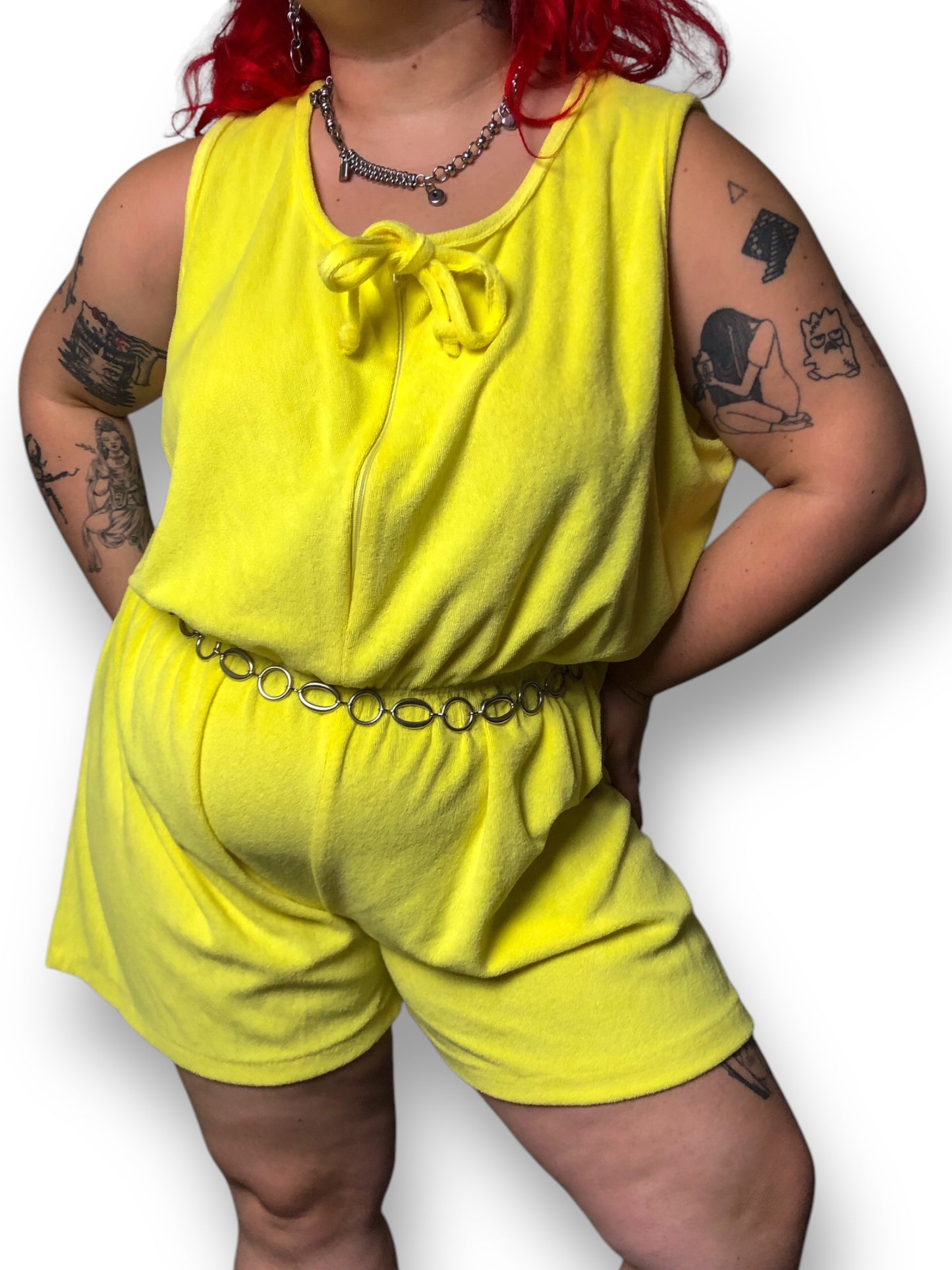 80’s Linda Yellow Terrycloth Romper (3X)