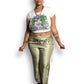 90’s Adrianna Papell Pistachio Green Silk Pants (2X)