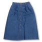 80’s Retro Denim Midi Skirt (M/L)