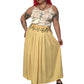 80’s/90’s Michael & Company Pale Yellow Pleated Midi Skirt (2X)