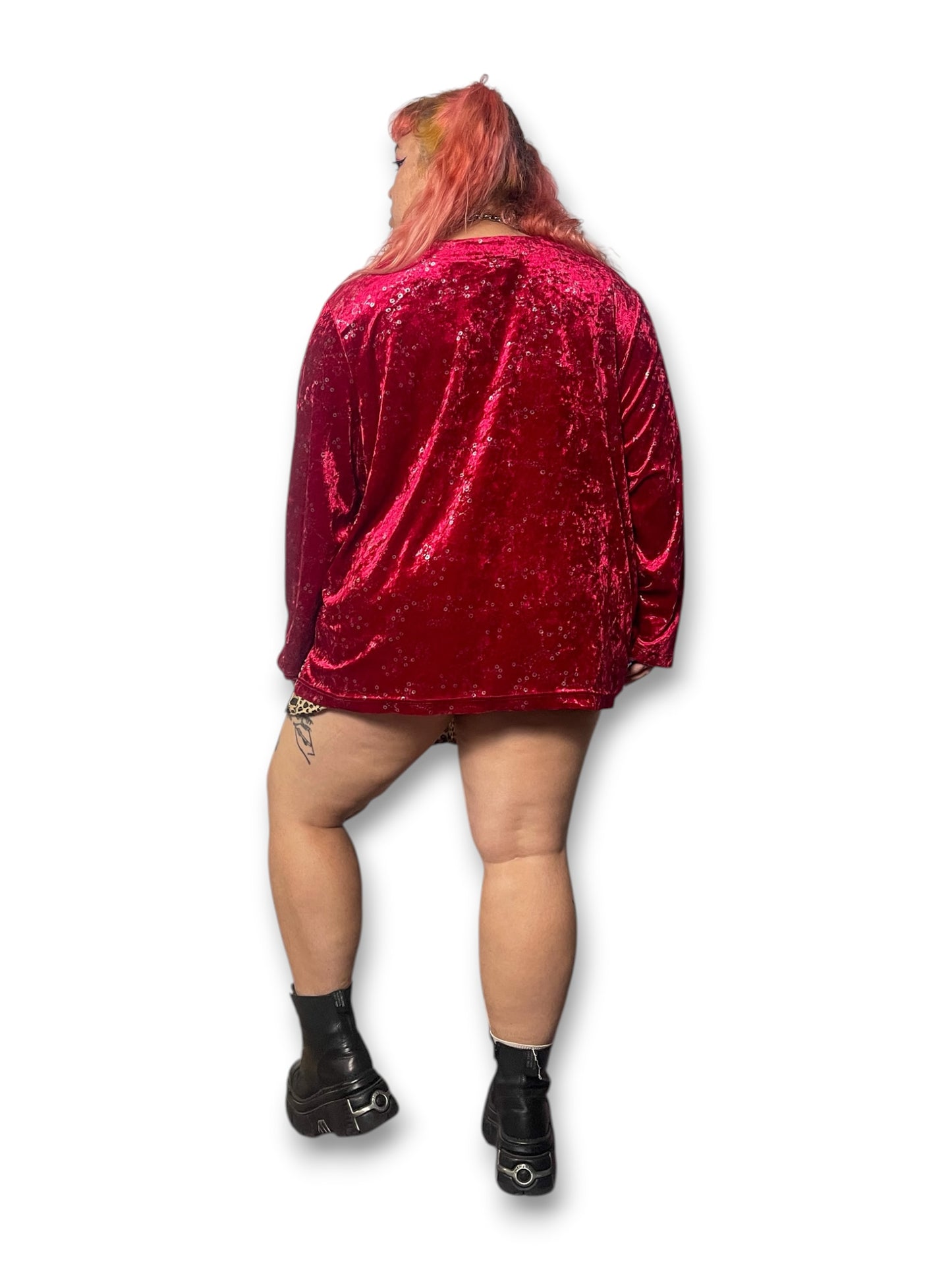 Y2K Velvet Long Sleeve Shirt (4X)