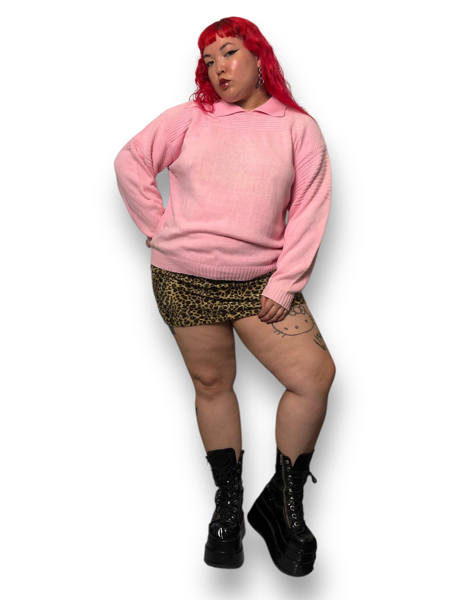 90’s Mystic Blues Pink Polo Sweater (2X)