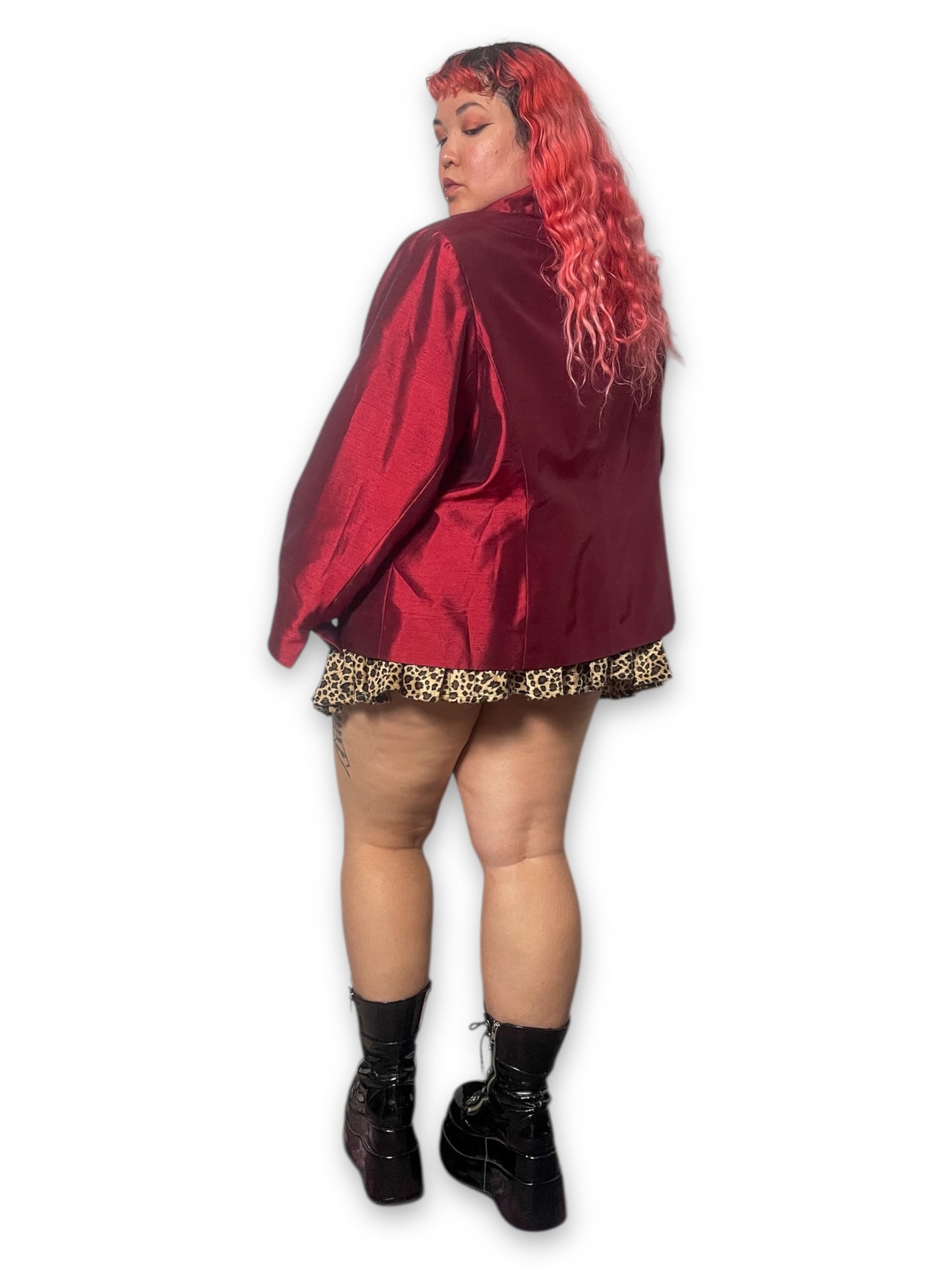 90’s/Y2K Shiny Red Blazer (4X)