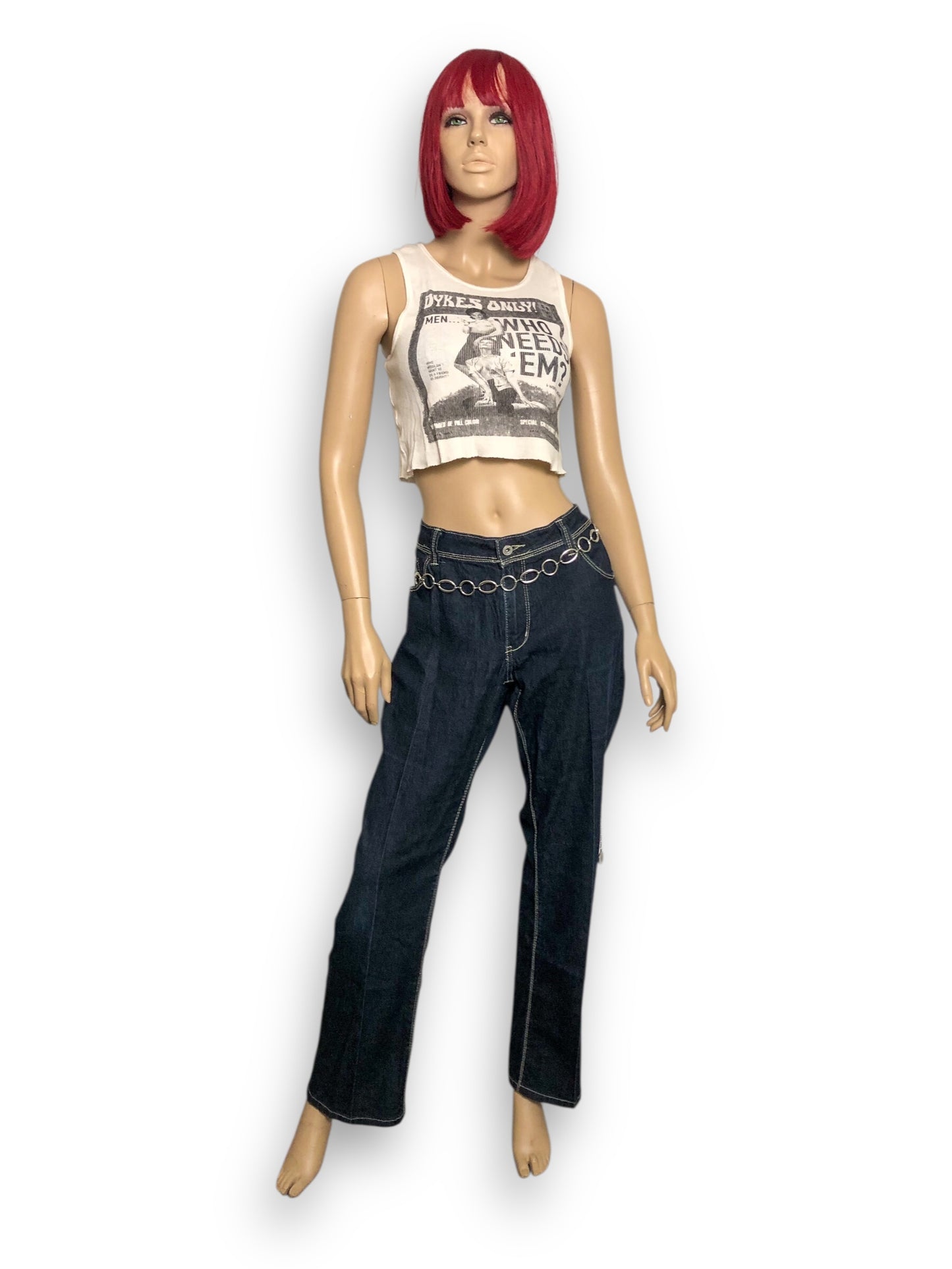 Y2K Angels Dark Wash Jeans (XL)