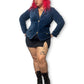 Y2K/Modern Lapis Blue Velvet Blazer (1X)