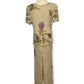 90’s Floral Silk Beaded Layered Dress (M)