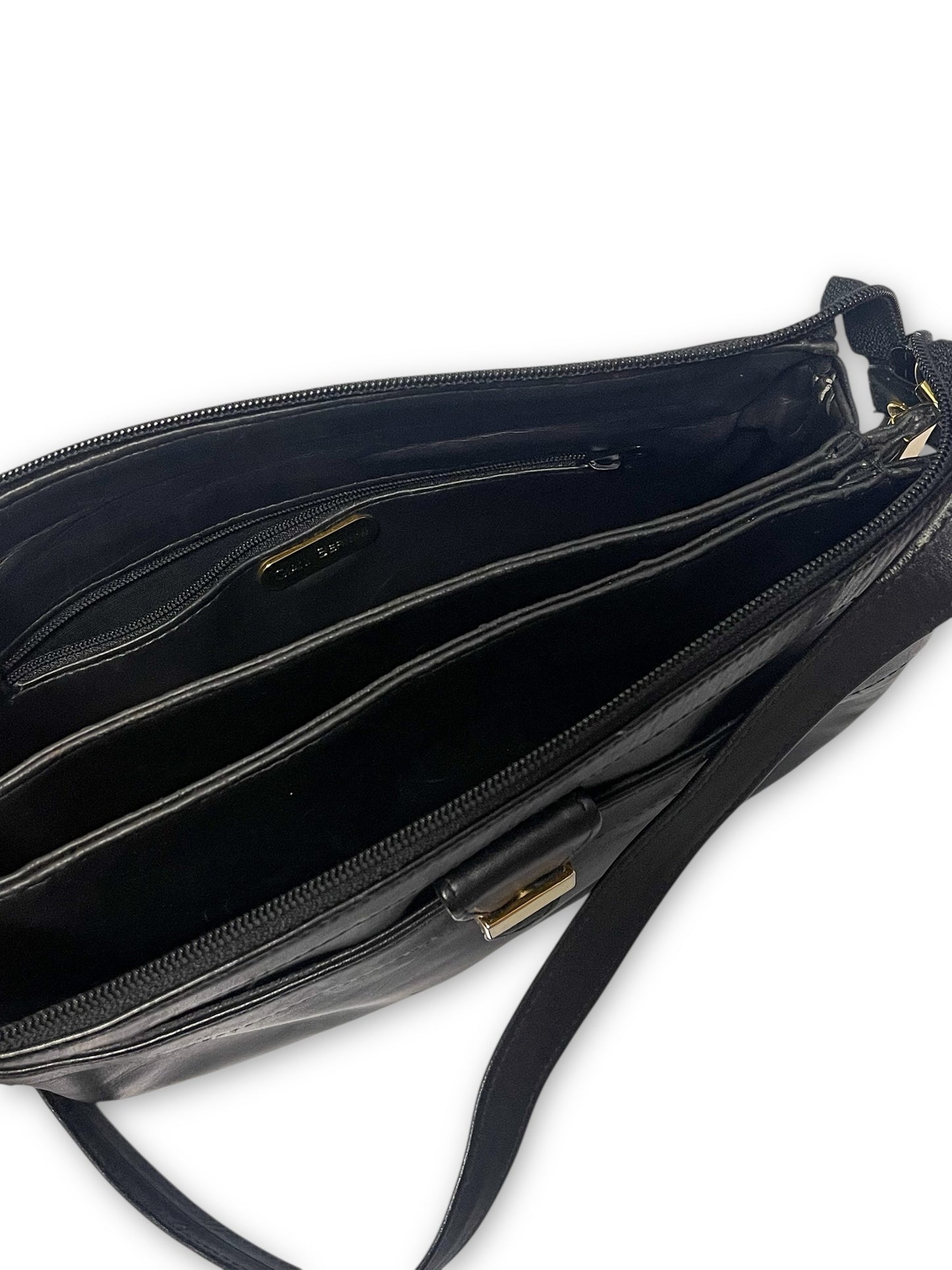 90’s Giani Bernini Black Leather Crossbody Purse
