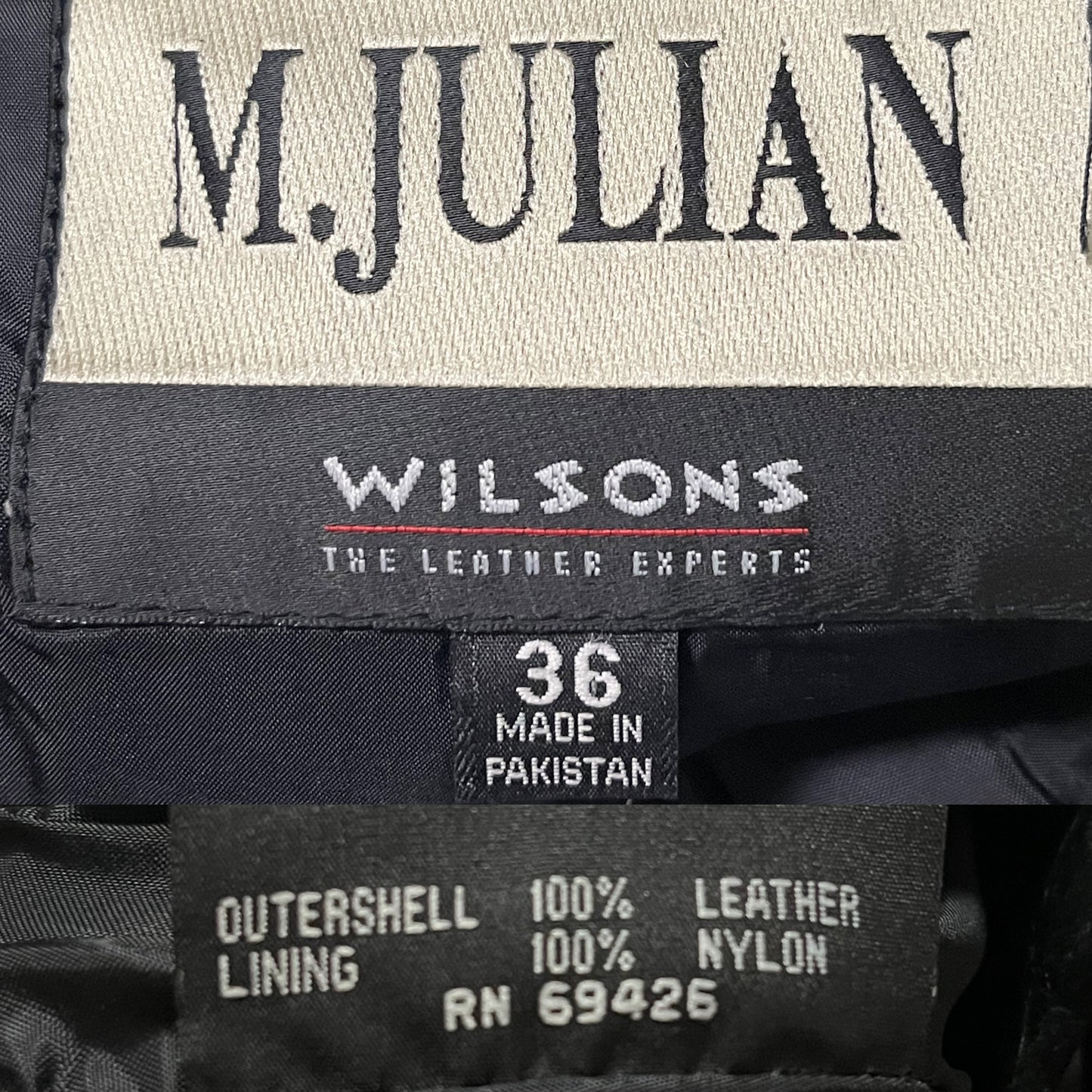 90’s/Y2K M. Julian by Wilsons Black Leather Cargo Pants (L/XL)