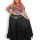 90’s/Y2K Wevez Black Ruffle Tiered Maxi Skirt (OSFM)