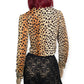 70’s Frank Lee of California Leopard Print Blouse (M)