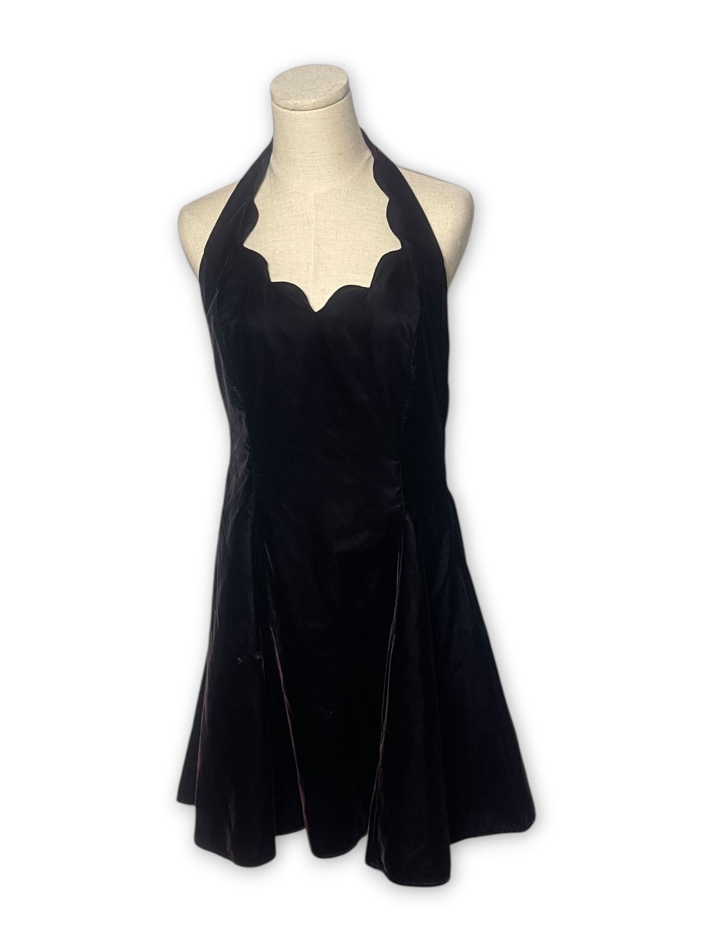 80’s/90’s Velvet Halter Dress (L/XL)