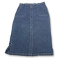 Y2K Medium Wash Denim Midi Skirt (XL)